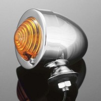 Světlo na motorku Highway Hawk BULLET s krátkou nožičkou, chrom (1ks)